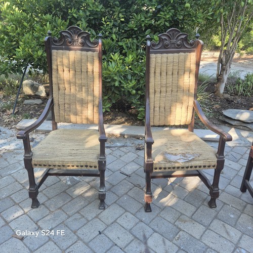 Set antique style carved - 2,